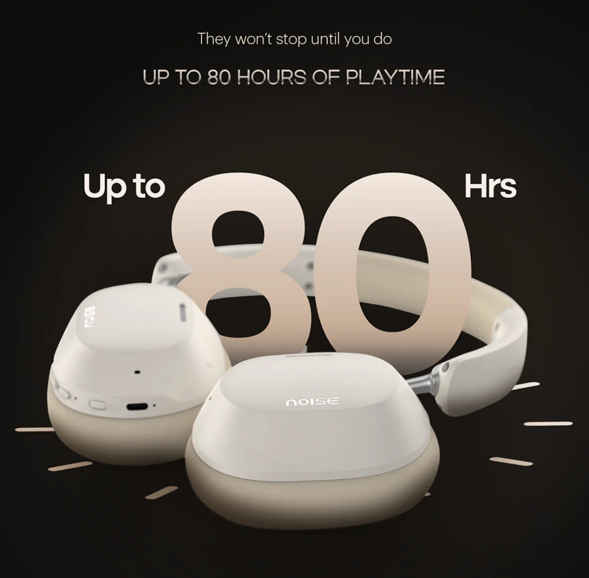 Airwave Max 5
high-fidelity acoustics, Adaptive Hybrid ANC, 80 hours of playtime, Spatial Audio
