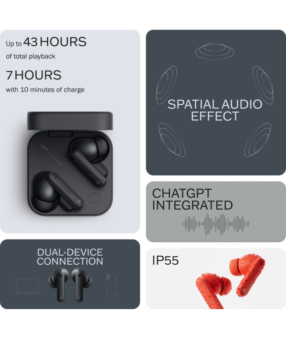 CMF by Nothing Buds Pro 2 with 50 dB ANC